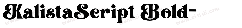 KalistaScript Bold字体转换